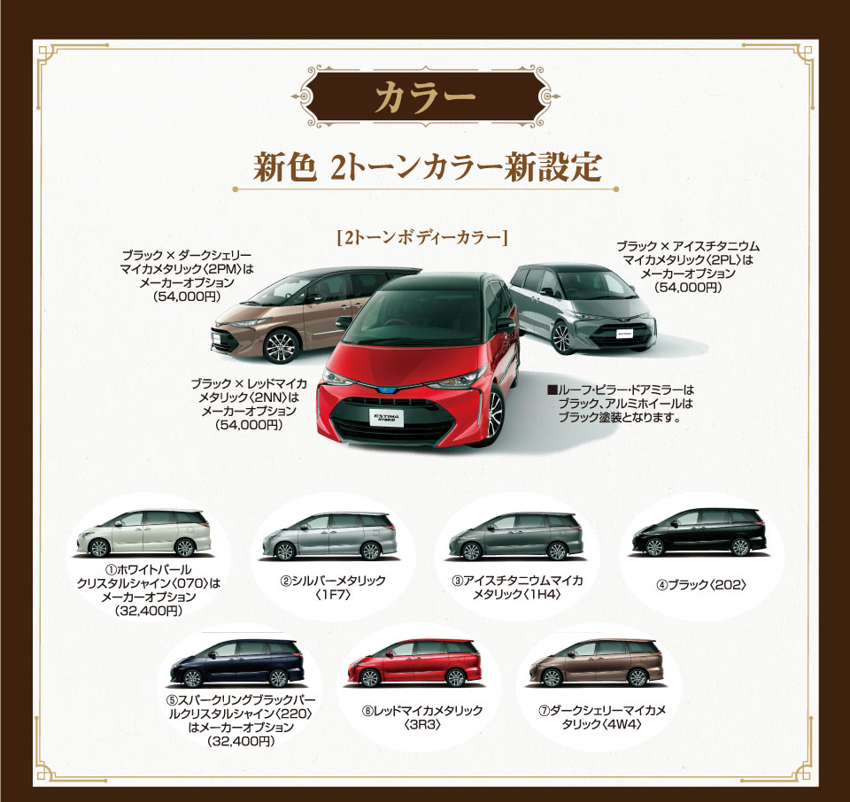 新型エスティマカラー